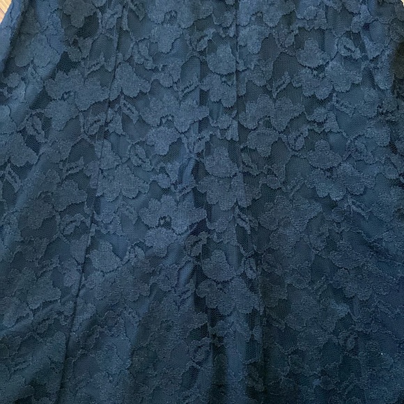 Black lace Woman’s Vitage midi skirt A-line flare  elastic waistband size M~L - Picture 7 of 16